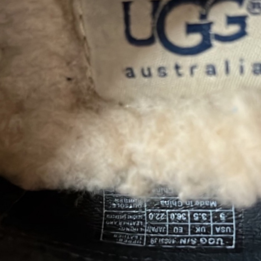 UGG Blue Wool Lined Slippers Size 5 - Picture 6 of 7